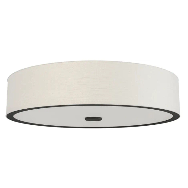 Minimalistyczny plafon Zalindro PL Nero 54 OR85983 z tkaniny czarny