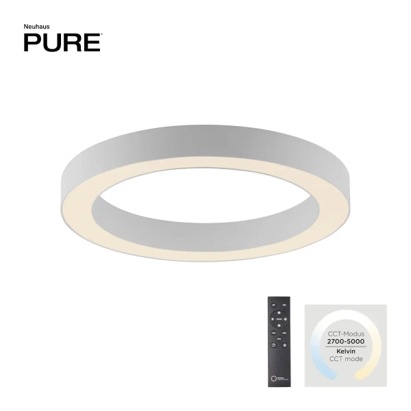 Sterowana pilotem lampa sufitowa PURE LINES biała 6310-16 1xLED 21W 2200-5500K CCT