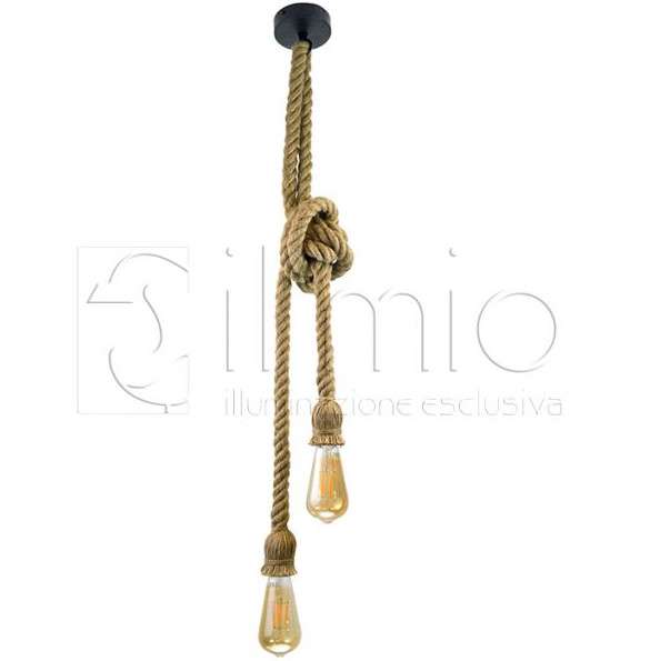 Marynistyczna LAMPA wisząca ROPE 307613 Il mio rustykalna OPRAWKA zwis na sznurze beżowy