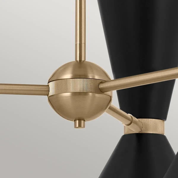 Nowoczesny żyrandol do salonu Phix KL-PHIX-3-CBB regulowany czarny