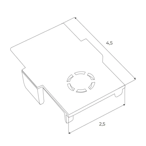 Końcowa zaślepka do szyn wpuszczanych Magnetic MA0027 Maxlight biała