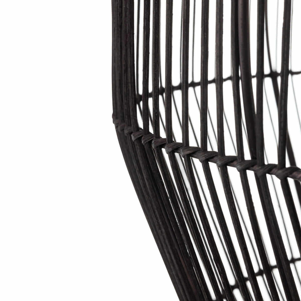 Lampa wisząca kuchenna Haiti 11167 japandi cage bambusowa czarna