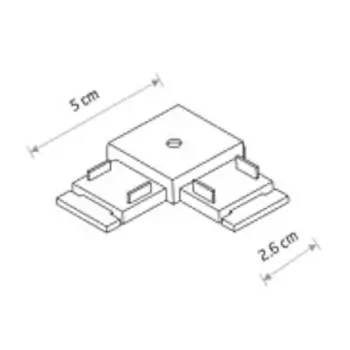 Łącznik narożny 1-obwodowych szynoprzewodów 11325 czarny