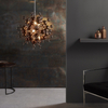 Zwisowa lampa salonowa L&-181584 Light& kule szklane miedziana