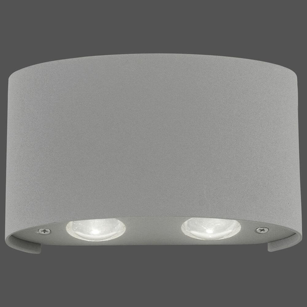 Srebrna lampa ogrodowa Carlo LED 3,2W 3000K zewnętrzny kinkiet