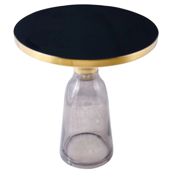 Stolik kawowy DOLCE DP-FB06 grey Step stal szkło czarny szary