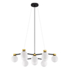 Kulista lampa wisząca do salonu CAMINOS LE44543 złoty czarny biały