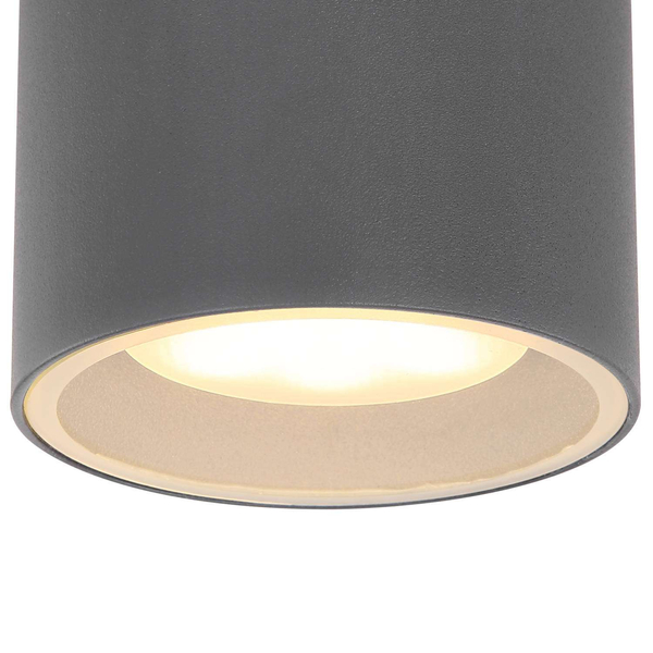 LAMPA sufitowa stropowa ALCALA 32063A Globo tuba OPRAWA zewnętrzna outdoor IP44 antracyt przezroczysta