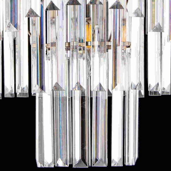 Kryształowa lampa wisząca VEN E1735/7 AB glamour na łańcuchu patyna