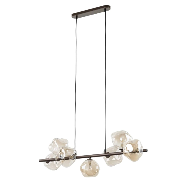 Lampa wisząca do gabinetu Lava Brown 11033 szklane kule brązowy