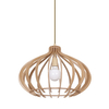 Drewniana lampa wisząca Ika 4174 ekologiczna klatka do salonu