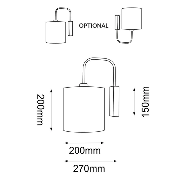 Ścienny kinkiet Lamego 4044 Shilo industrialny do pokoju biały
