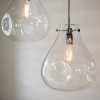 Szklana lampa wisząca Utopia 94521 industrialna przezroczysta chrom