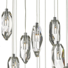 Kryształowa lampa wisząca Crystal CRY1850 Dar Lighting srebrny przezroczysty
