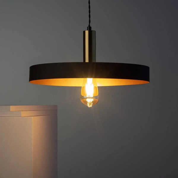 Metalowa wisząca lampa Dario ABR-LWO-DARIO-C talerz nad wyspę czarna