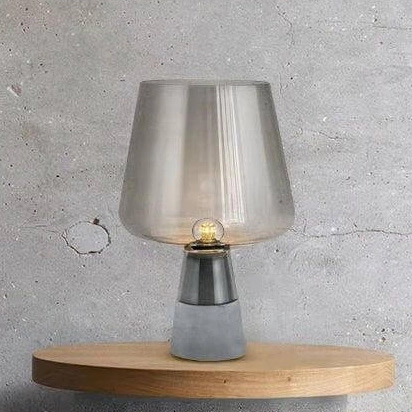 Stojąca lampa szklana GOBLET TLS-E14 loftowa przydymiona