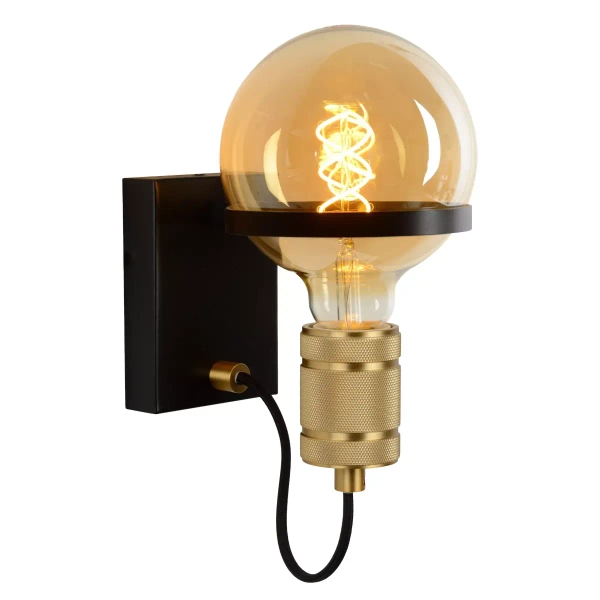 Industrialna lampa ścienna OTTELIEN 30271/01/30 bursztynowy czarny outlet