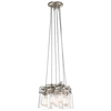 Zwisająca lampa Brinley KL-BRINLEY6-NI Kichler szklana przezroczysta nikiel