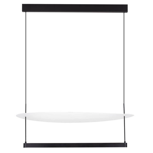 Zwieszająca lampa do jadalni TIRAQUE LE44634 LED 55W 2700K podłużna czarna biała