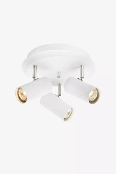 Kierunkowa lampa sufitowa Costilla do przedpokoju biała