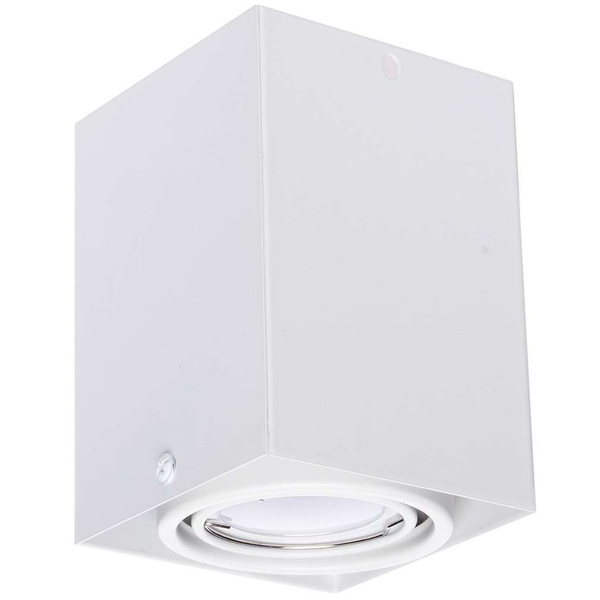 Spot LAMPA sufitowa BLOCCO ML476 Milagro natynkowa OPRAWA metalowa LED 7W 3000K oczko regulowane kostka cube biała