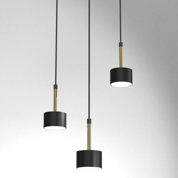 Metalowa lampa wisząca ARENA pokojowy zwis czarna kaskada