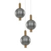 Zwisająca potrójna lampa Lenti PND-83631-3-BRO-SG LED 18W 3000K przydymiona