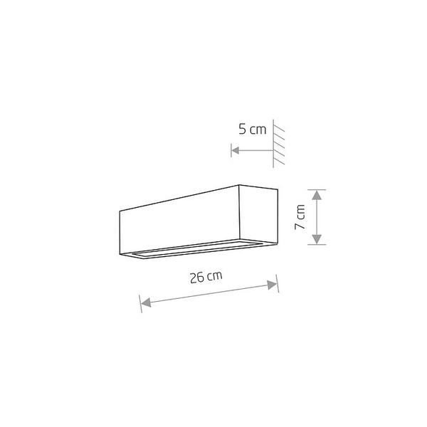 Lampa ścienna do biura STRAIGHT WALL 6345 biały kinkiet belka