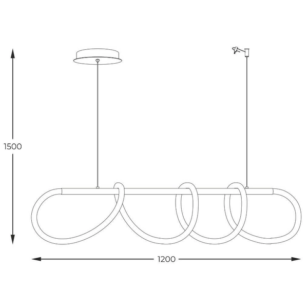 Salonowa lampa wisząca Balbo 20006PM-GD Zumaline LED 45W 3000-6000K złota