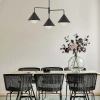 Potrójna wisząca lampa Remyck ALM-REMYCK3-BK stożki czarny