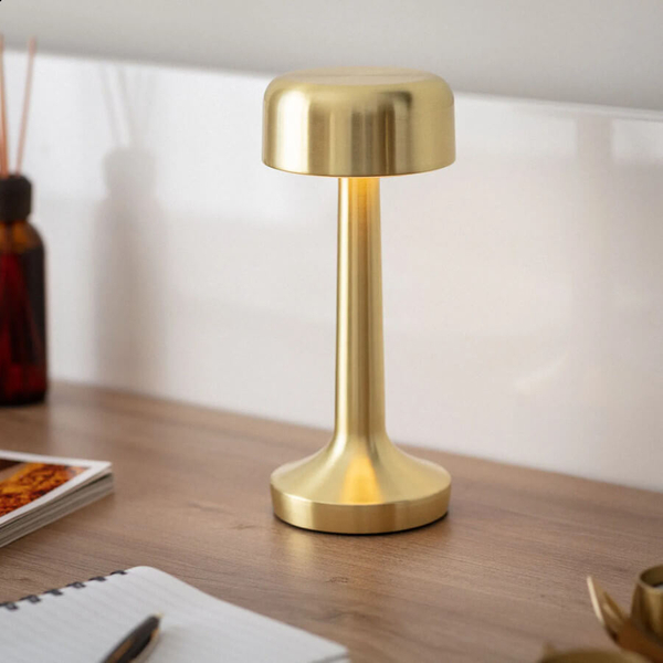 Lampka stołowa Resta Abigali-TL-USB-CCT-RS Abigali LED 3W 3000-6000K złota
