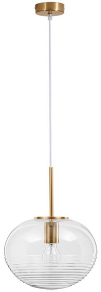 Kulista lampa wisząca Haina LE42645 nad stół złota przezroczysta outlet