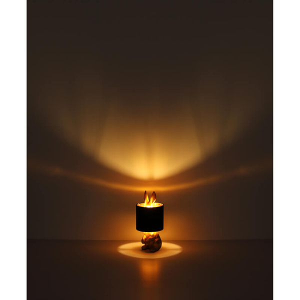 Dziecięca lampka nocna Rabbit 21633G królik z abażurem złoty czarny
