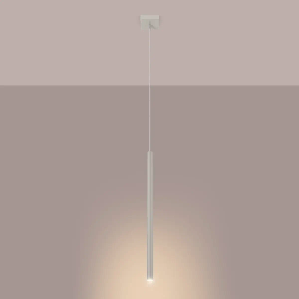 Lampa podłużna wisząca PASTELO SL.1512 tubka nad stół beżowa