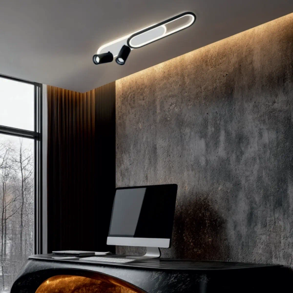 Sufitowa lampa do czytania Parma LP-0612/1C L BK LED 18W CCT czarny biały