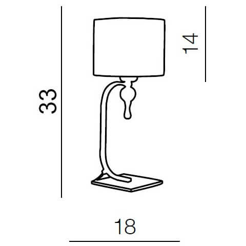 Biurkowa lampa stojąca Impress abażurowa czarna chrom