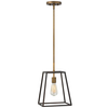 Industrialna lampa wisząca Fulton HK-FULTON-P metalowa mosiądz czarna