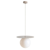 Salonowa lampa wisząca kula LOOP 1125G17_L Aldex szklana beżowy
