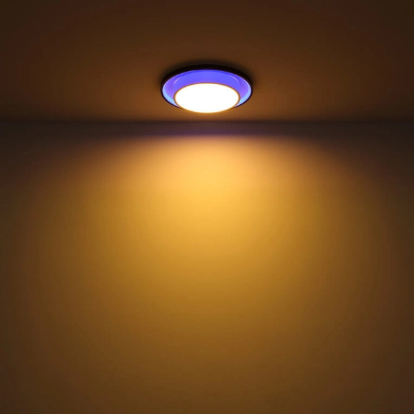 Ściemnialny plafon z pilotem Morgan 41390-21 LED 21W CCT RGB czarny