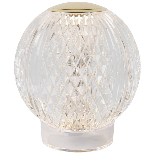 Kulista lampa stojąca Cintra do sypialni LED 2W 3000K złota