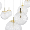 Lampa wisząca nad stół CADIX 4608 TK Lighting okrągła szklana złota