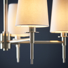 Żyrandol hampton L&-199457 Light& z abażurami białymi nikiel