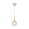 Szklana lampa wisząca Chisell 2312053035 kulista nad stół mosiądz