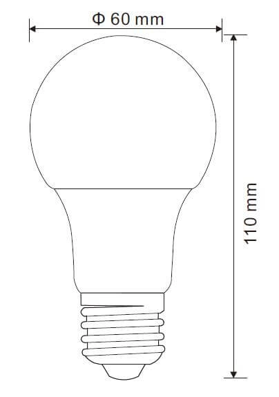 Ledowa żarówka 10600 E27 A60 gruszka 9W 3000K 810lm
