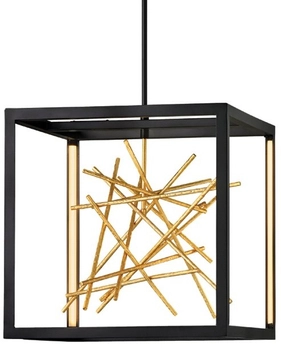 Ledowa lampa wisząca QN-STYX-LED-P-BG 48W czarna złota