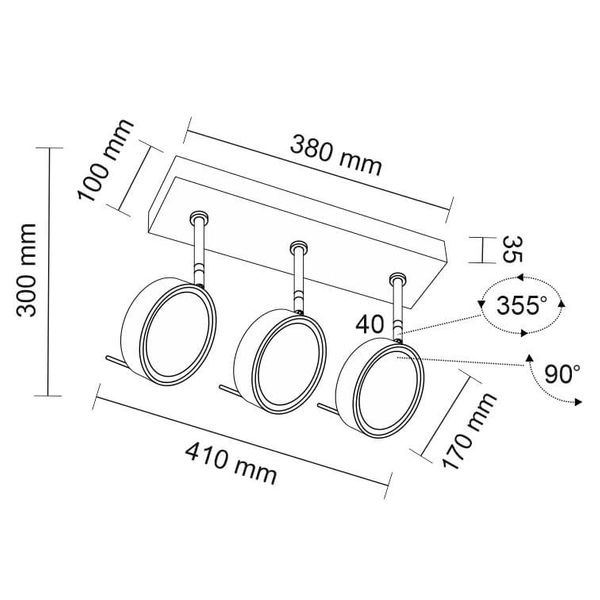 Plafon LAMPA sufitowa FUSSA 7231 Shilo regulowana OPRAWA metalowa SPOT reflektorowy jerry biały
