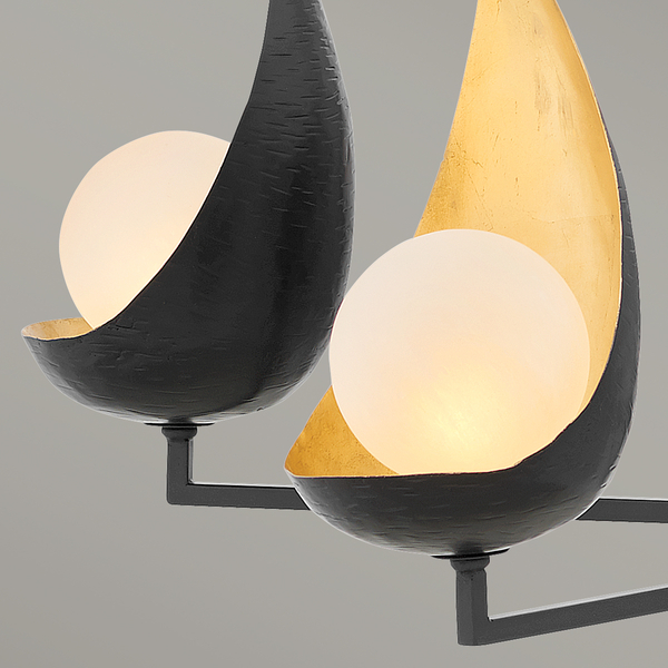 Lampa wisząca QN-REN5 łupiny kule balls złote czarne