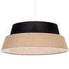 Wisząca lampa loft PRETO JUTE 150150104 abażurowa okrągły beżowy czarny