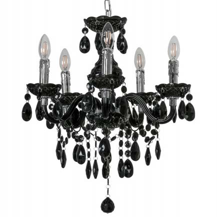 Czarna lampa wisząca Whiz L.90690/5BL dworkowa do sypialni nad łóżko czarna