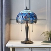 Stojąca lampka witrażowa Dragonfly 64090 Interiors Tiffany ważka kolorowy czarny